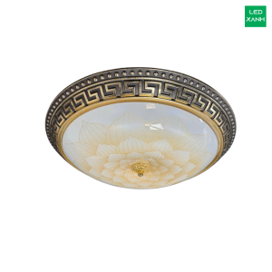Đèn ốp trần chao thủy tinh K001